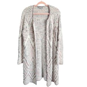 Absolutely Famous Open-Front Fuzzy Cardigan Sweater Size Large